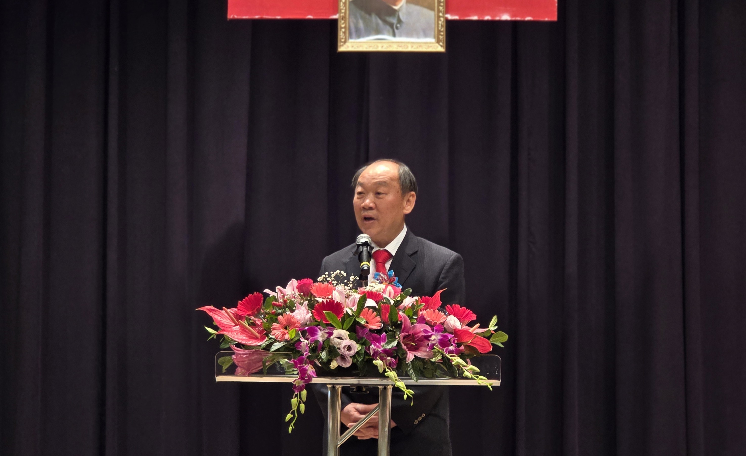 Hsieh Sheng-hsin, the newly-appointed THCDC Director-General, delivers his speech